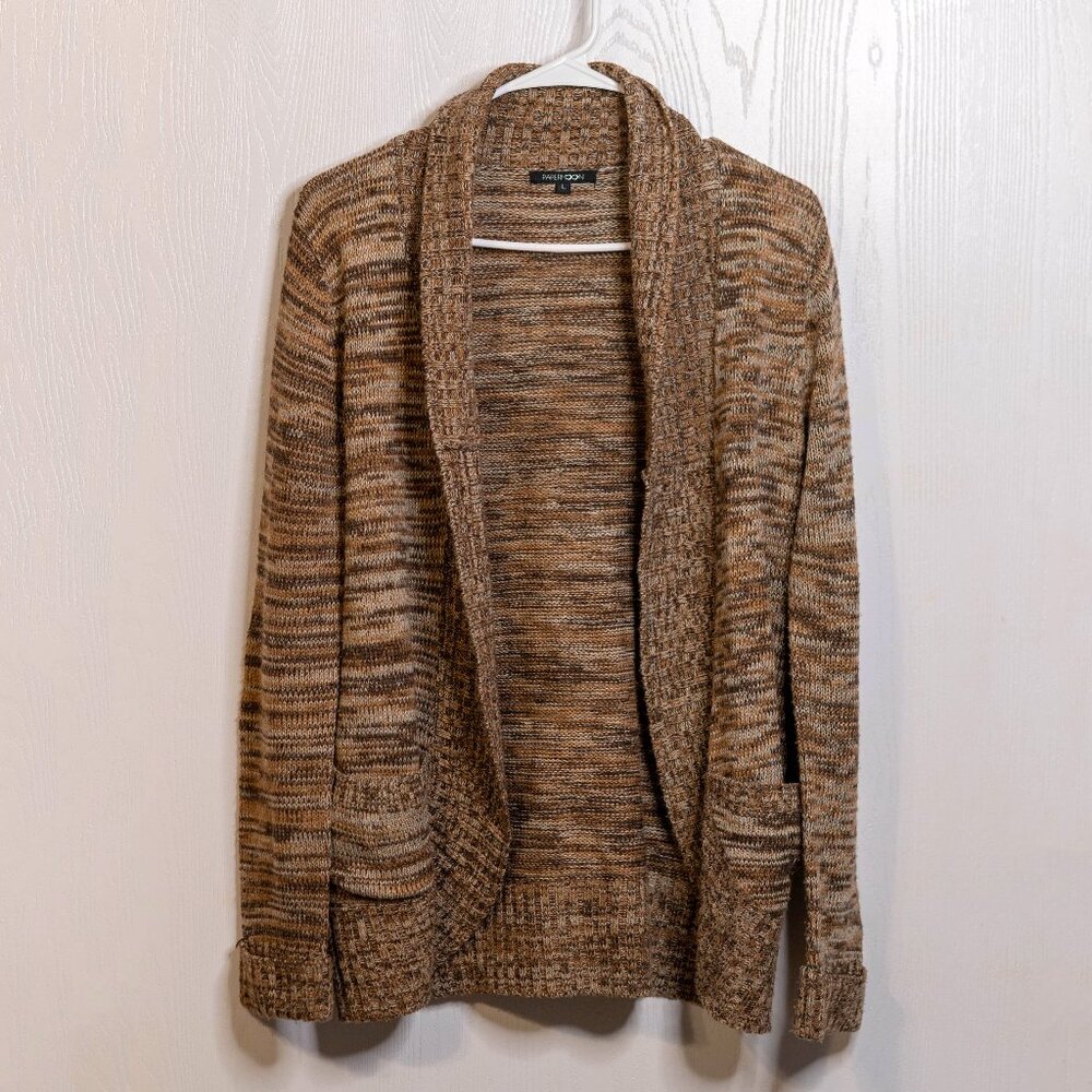 Paper Moon Brown and Tan Striped Cardigan - Large